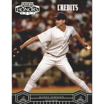 2004 Playoff Honors Credits Silver #9 Randy Johnson