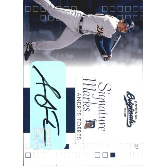 2002 Donruss Originals Signature Marks #13 Andres Torres/200. rookie card picture