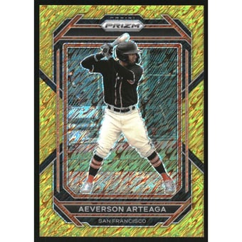 2023 Panini Prizm Prizms Gold Shimmer #172 Aeverson Arteaga