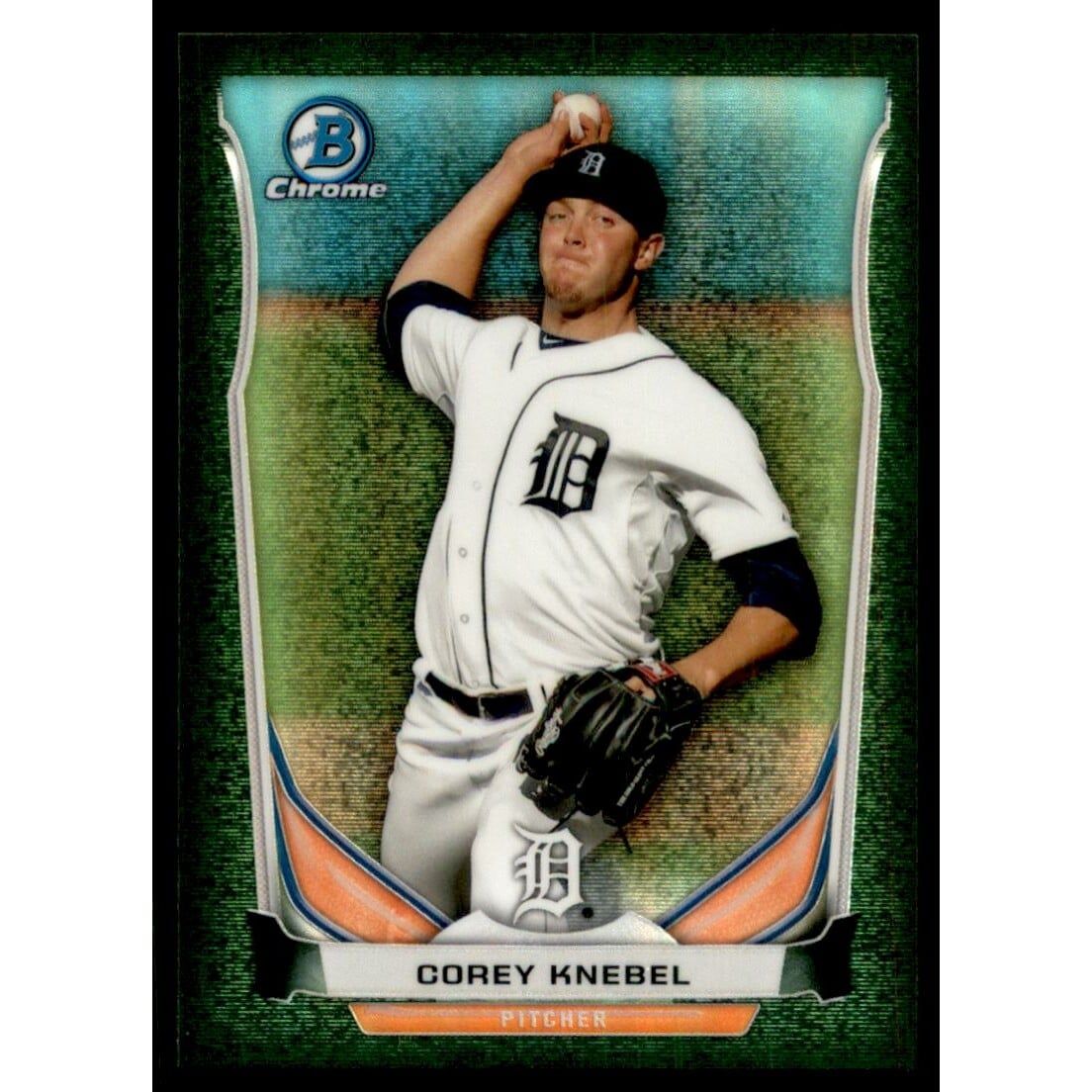 2014 Bowman Chrome Prospects Series 2 Black Static Refractors #BCP47 Corey Knebel. rookie card picture