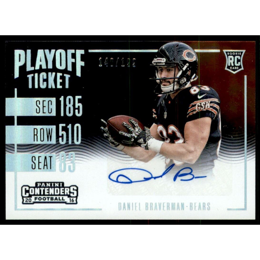 2016 Panini Contenders Playoff Ticket #283 Daniel Braverman AU/199. rookie card picture