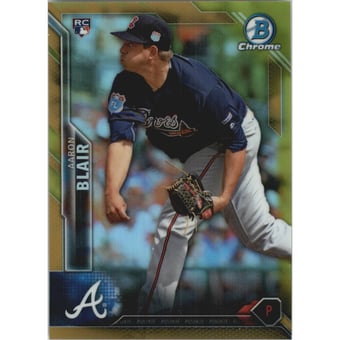 2016 Bowman Chrome Gold Refractors #93 Aaron Blair