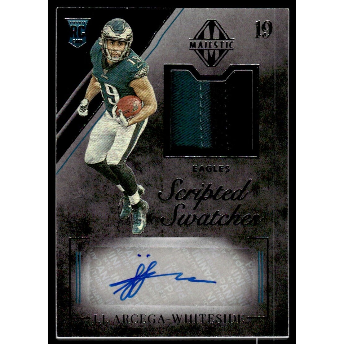 2019 Panini Majestic #118 JJ Arcega-Whiteside/99 JSY AU RC. rookie card picture