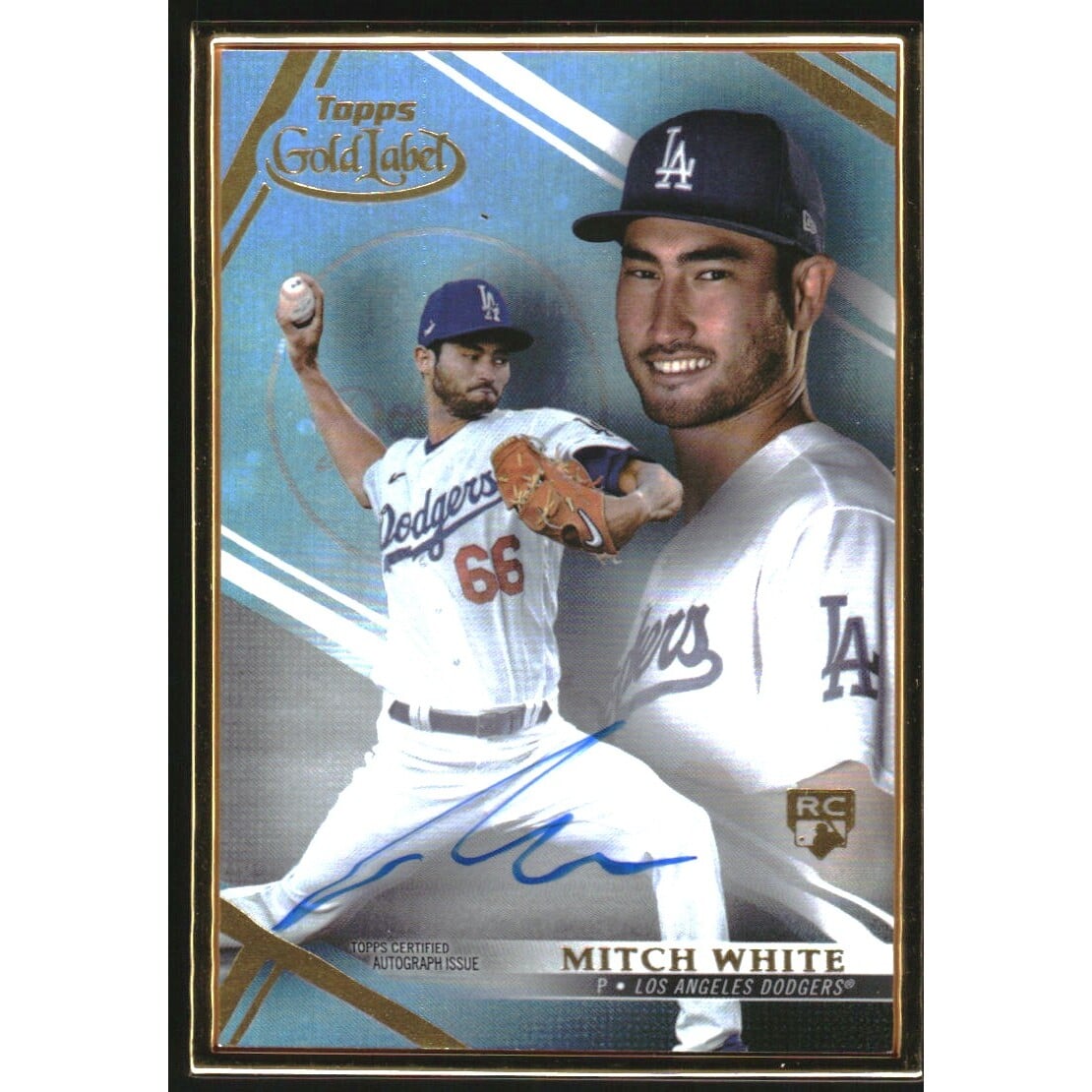2021 Topps Gold Label Framed Autographs #FAMW Mitch White. rookie card picture
