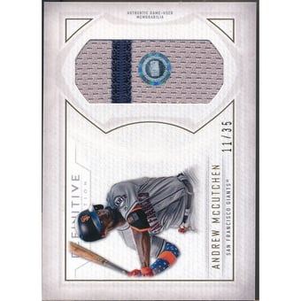 2019 Topps Definitive Collection Jumbo Relics #DJRCAM Andrew McCutchen/35
