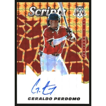2021 Panini Mosaic Scripts Orange #73 Geraldo Perdomo