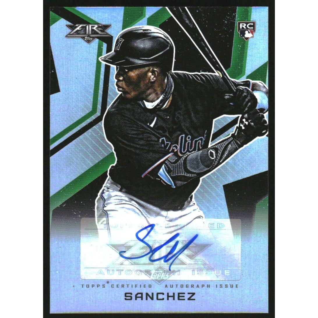 2021 Topps Fire Autographs #AVJSZ Jesus Sanchez. rookie card picture