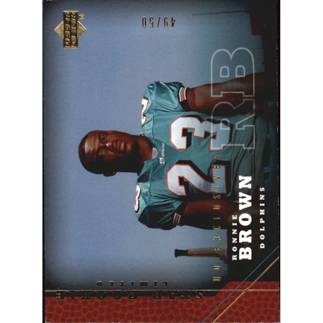 2005 Upper Deck UD Exclusive #203 Ronnie Brown. rookie card picture