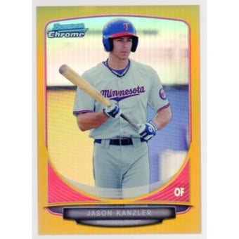 2013 Bowman Chrome Draft Draft Picks Gold Refractors #BDPP100 Jason Kanzler