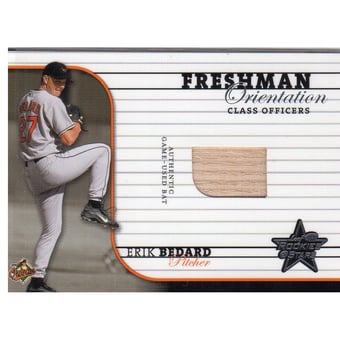2002 Leaf Rookies and Stars Freshman Orientation Class Officers #3 Erik Bedard Bat