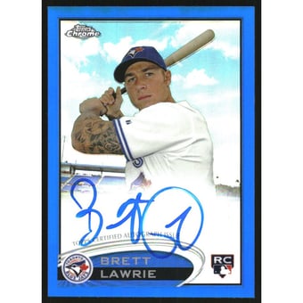 2012 Topps Chrome Rookie Autographs Blue Refractors #173 Brett Lawrie
