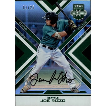 2016 Elite Extra Edition Autographs Status Emerald Die Cut #50 Joe Rizzo/25
