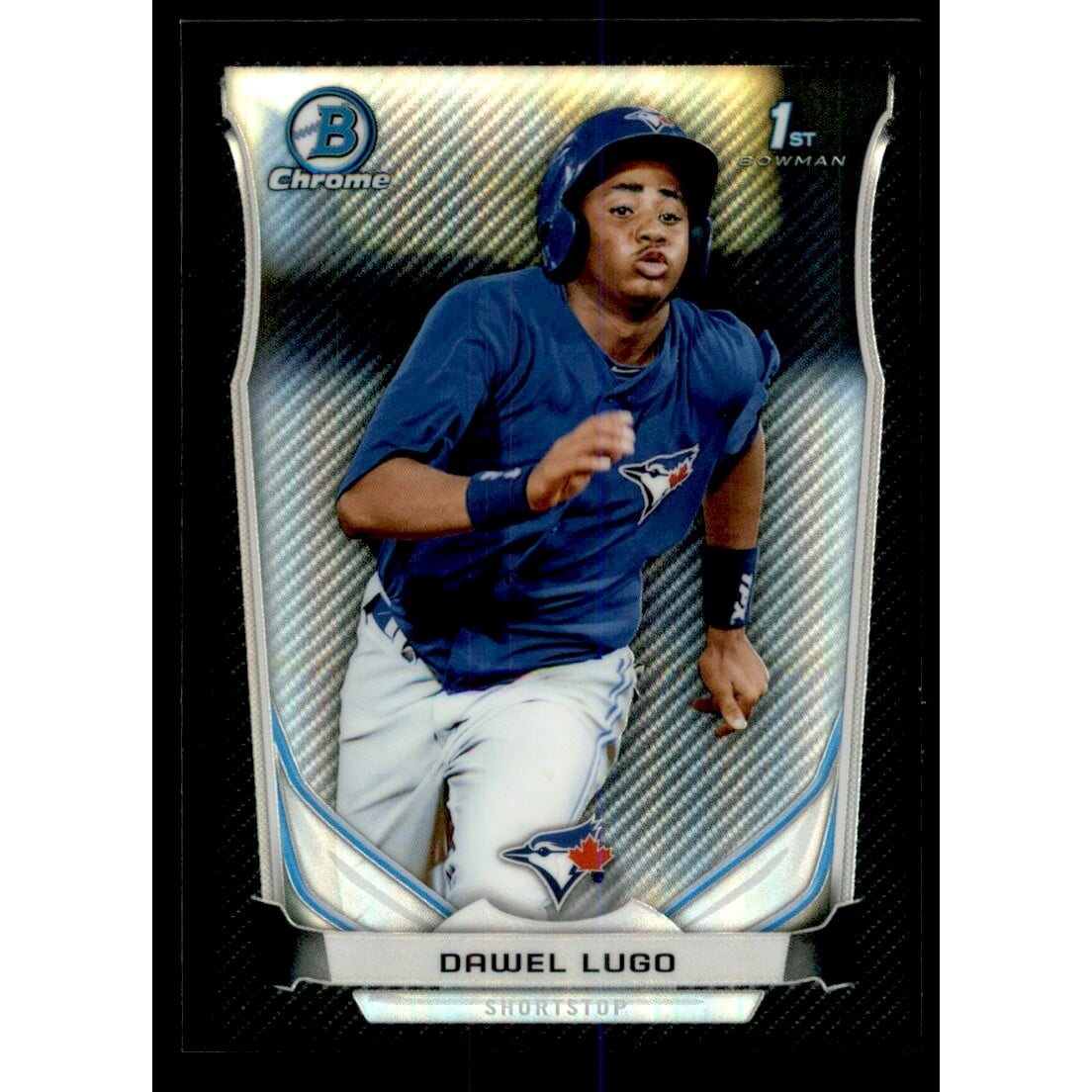 2014 Bowman Chrome Prospects Series 2 Carbon Fiber Refractors #BCP89 Dawel Lugo. rookie card picture