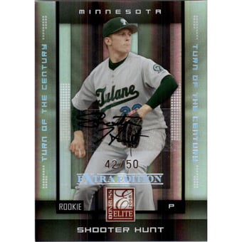 2008 Donruss Elite Extra Edition Signature Turn of the Century #161 Shooter Hunt/50