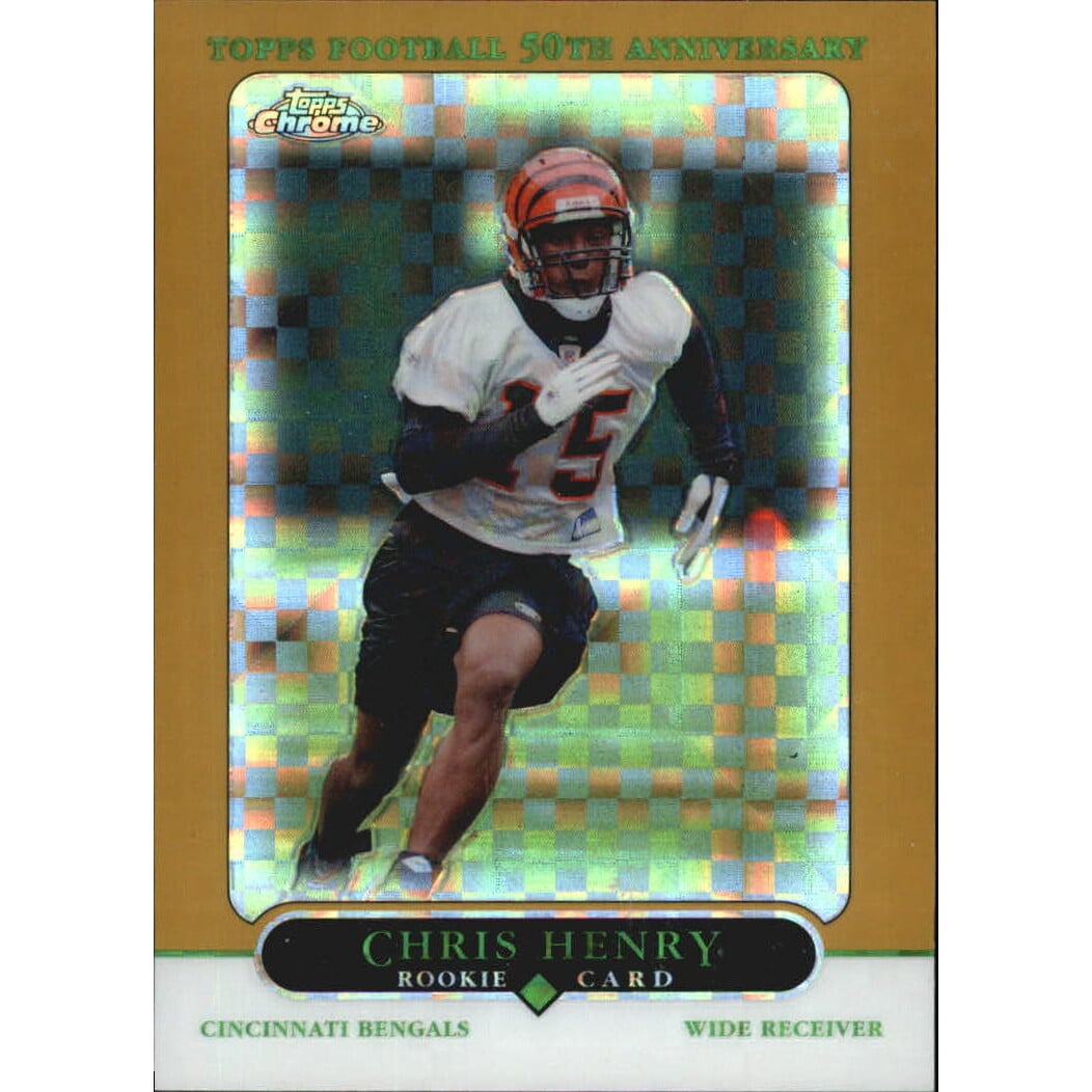 2005 Topps Chrome Gold Xfractors #236 Chris Henry. rookie card picture