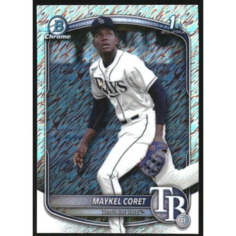 2025 Bowman Chrome Prospects Shimmer Refractors #BCP240 Maykel Coret