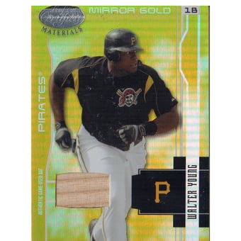 2003 Leaf Certified Materials Mirror Gold Materials #151 Walter Young Bat