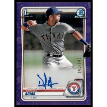 2020 Bowman Chrome Prospect Autographs Purple Refractors #CPADA Drew Avans