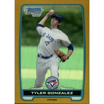 2012 Bowman Chrome Draft Draft Picks Gold Refractors #BDPP34 Tyler Gonzalez