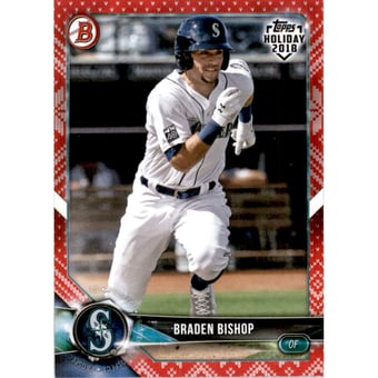 2018 Topps Bowman Holiday Red Festive #THBB Braden Bishop