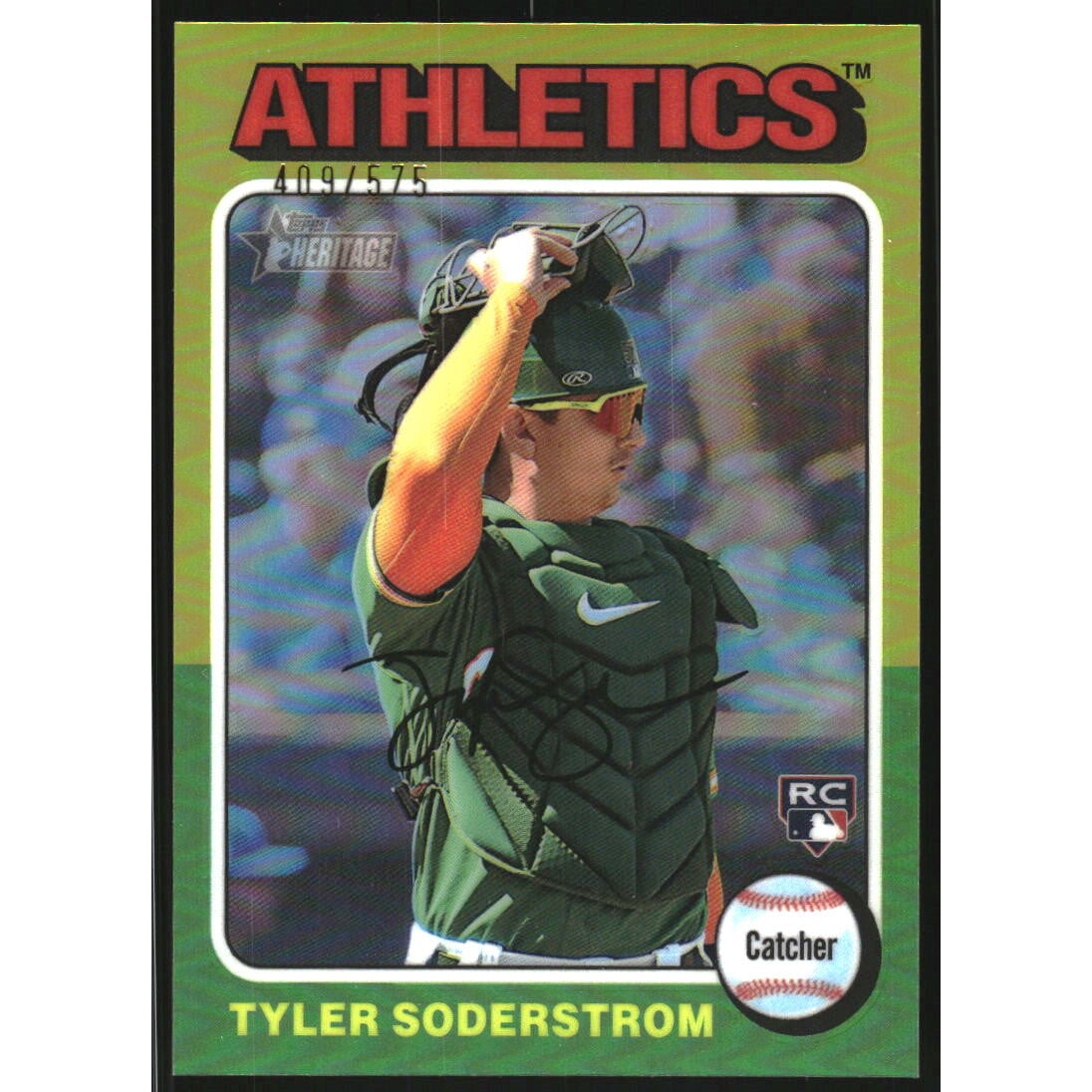 2024 Topps Heritage Chrome Refractors #471 Tyler Soderstrom. rookie card picture