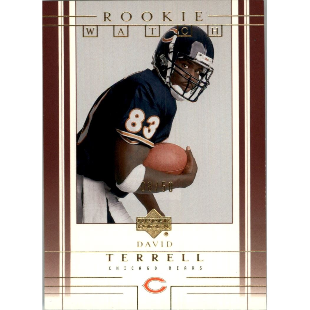 2001 Upper Deck Gold #203 David Terrell. rookie card picture