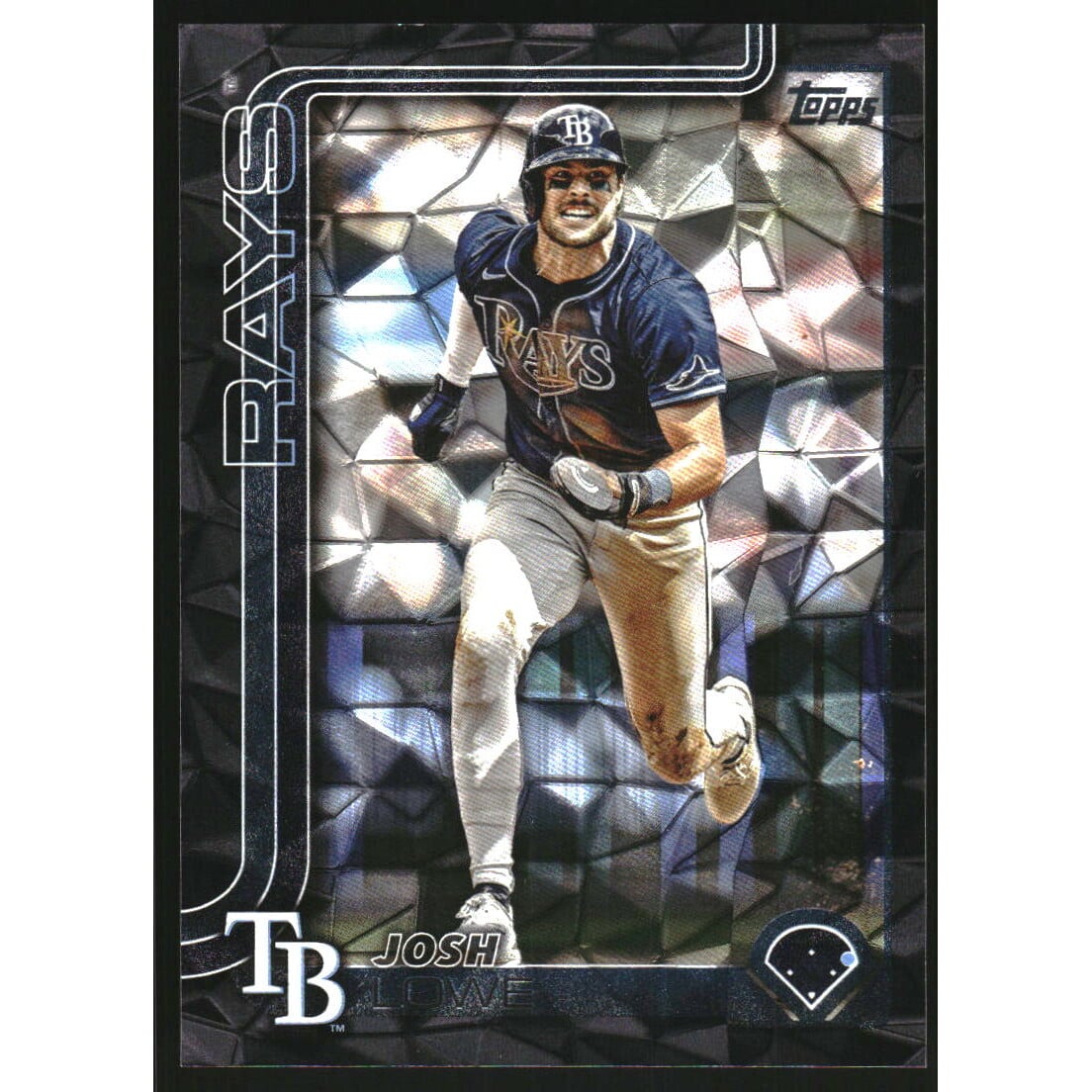 2025 Topps Black Diamante Foil #497 Josh Lowe. rookie card picture
