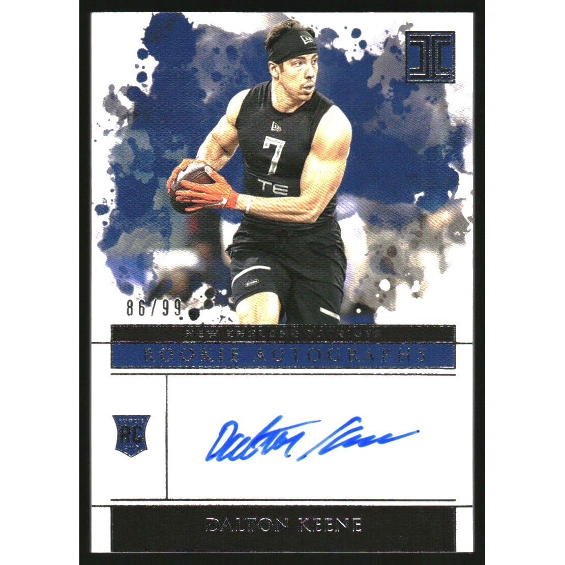 2020 Panini Impeccable Rookie Autographs #165 Dalton Keene. rookie card picture
