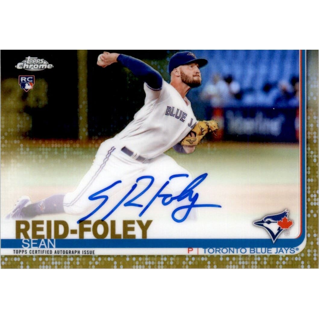 2019 Topps Chrome Rookie Autographs Gold Refractors #RASRF Sean Reid-Foley. rookie card picture