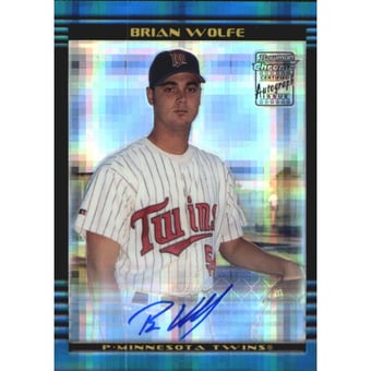 2002 Bowman Chrome X-Fractors #386 Brian Wolfe AU A