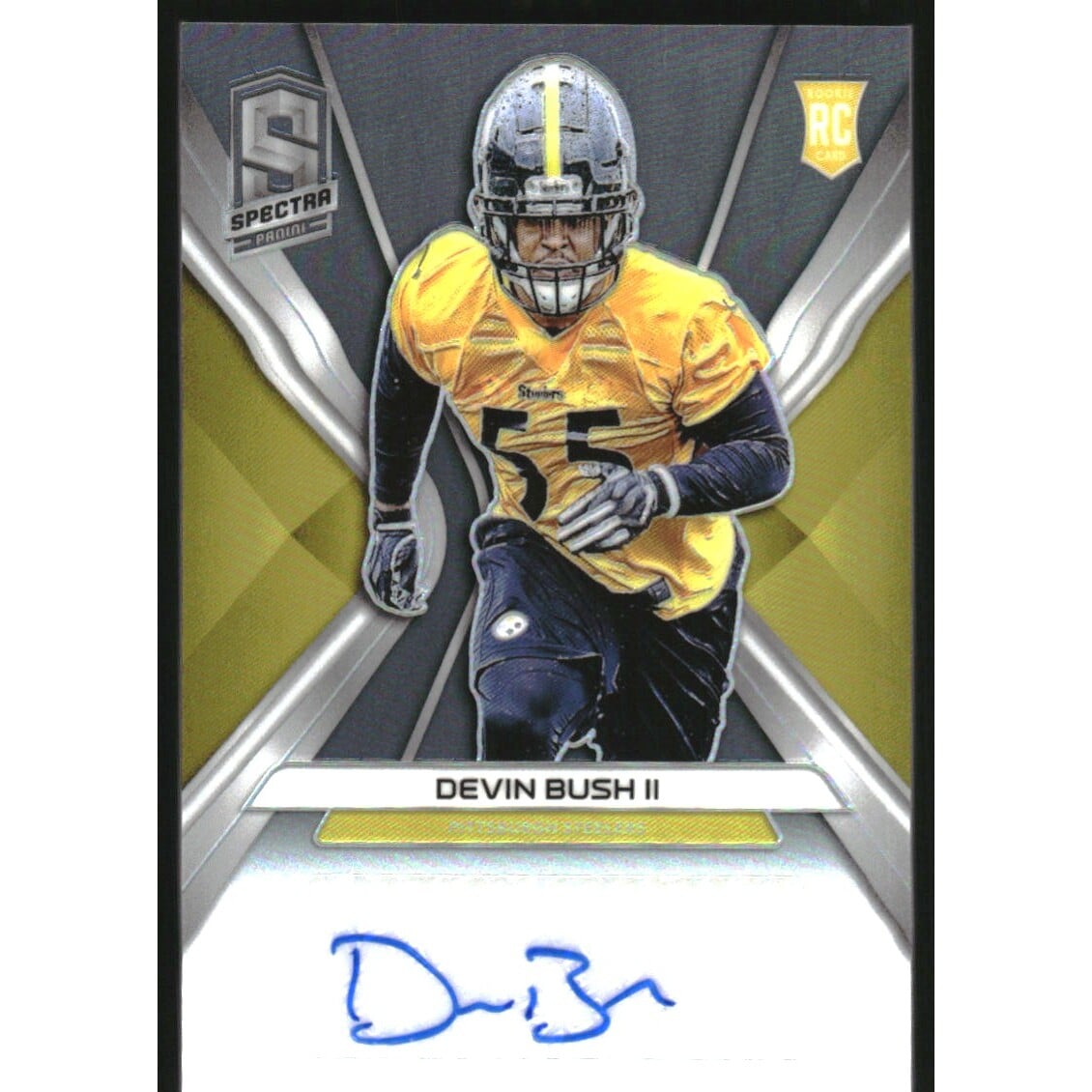 2019 Panini Spectra Rookie Autographs #20 Devin Bush II. rookie card picture