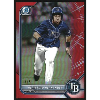 2022 Bowman Chrome Prospects Red Refractors #BCP143 Heriberto Hernandez