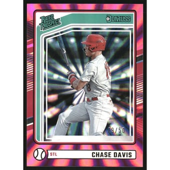 2024 Donruss Pink Laser #104 Chase Davis