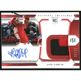 2021 Panini National Treasures #195 Jose Garcia JSY AU/99 RC