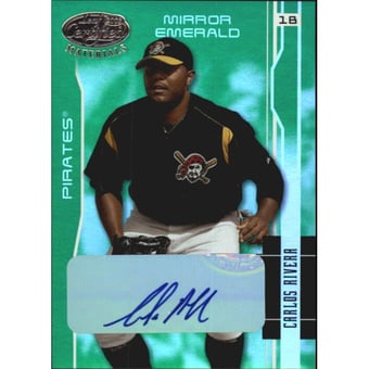 2003 Leaf Certified Materials Mirror Emerald Autographs #149 Carlos Rivera