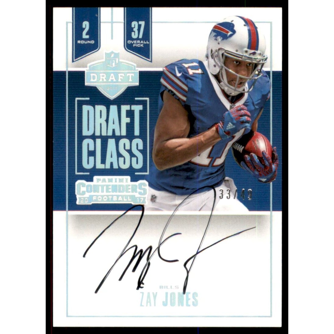 2017 Panini Contenders Draft Class Autographs #33 Zay Jones/49. rookie card picture