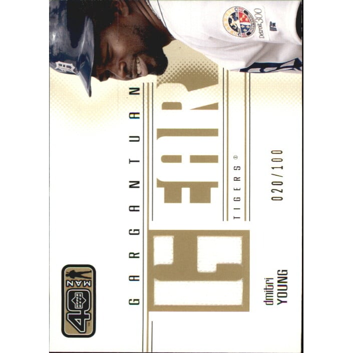 2002 Upper Deck 40-Man Gargantuan Gear Gold #GDY Dmitri Young. rookie card picture