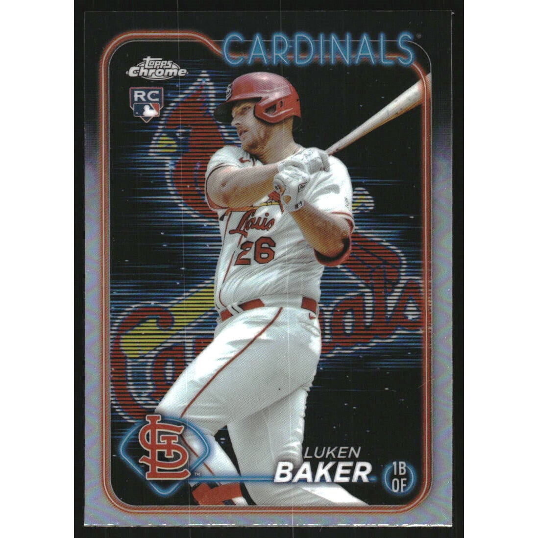 2024 Topps Chrome Lightboard Logo Refractors #132 Luken Baker. rookie card picture