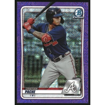 2020 Bowman Chrome Mega Box Prospects Purple Refractors #BCP5 Cristian Pache