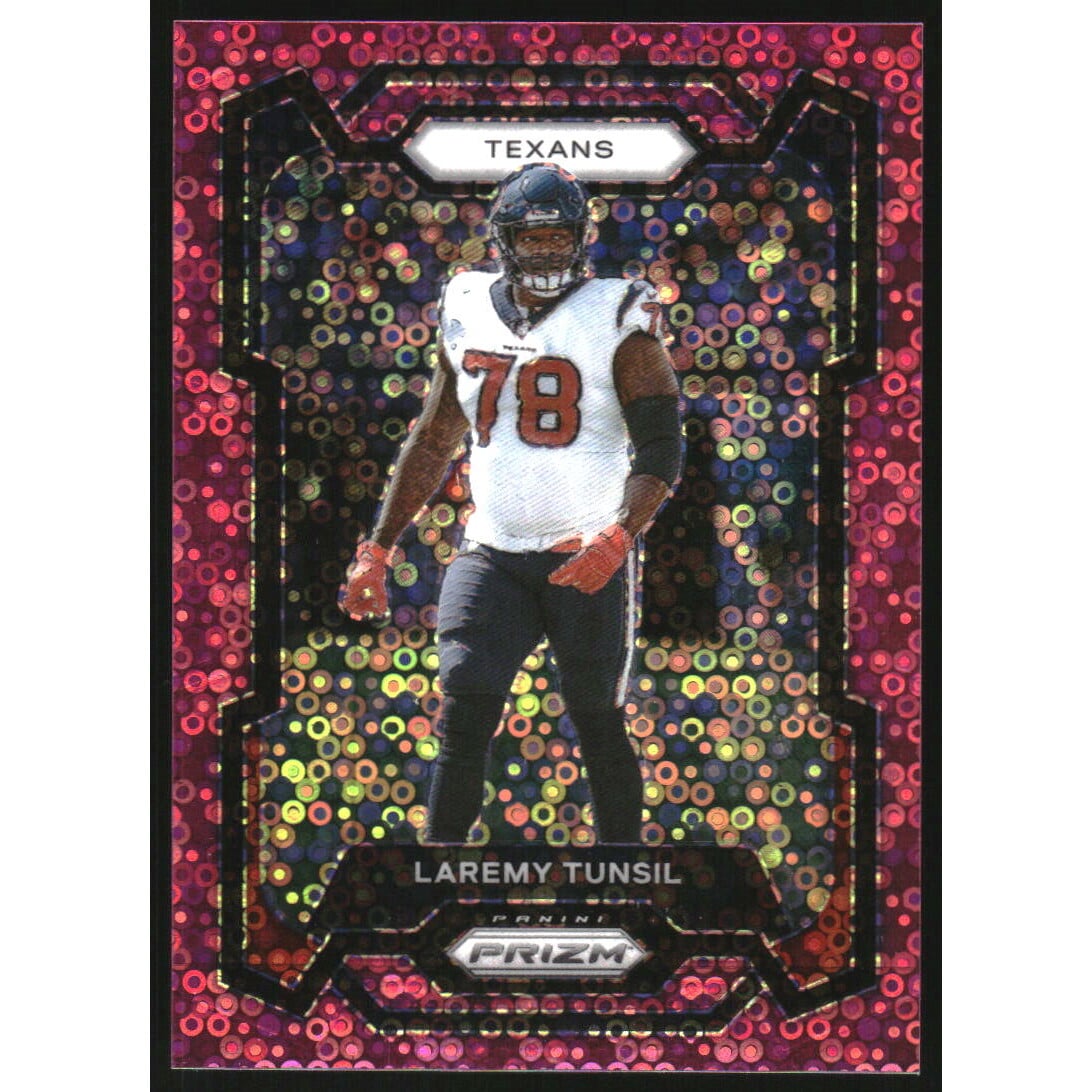 2023 Panini Prizm Prizms No Huddle Pink #122 Laremy Tunsil. rookie card picture