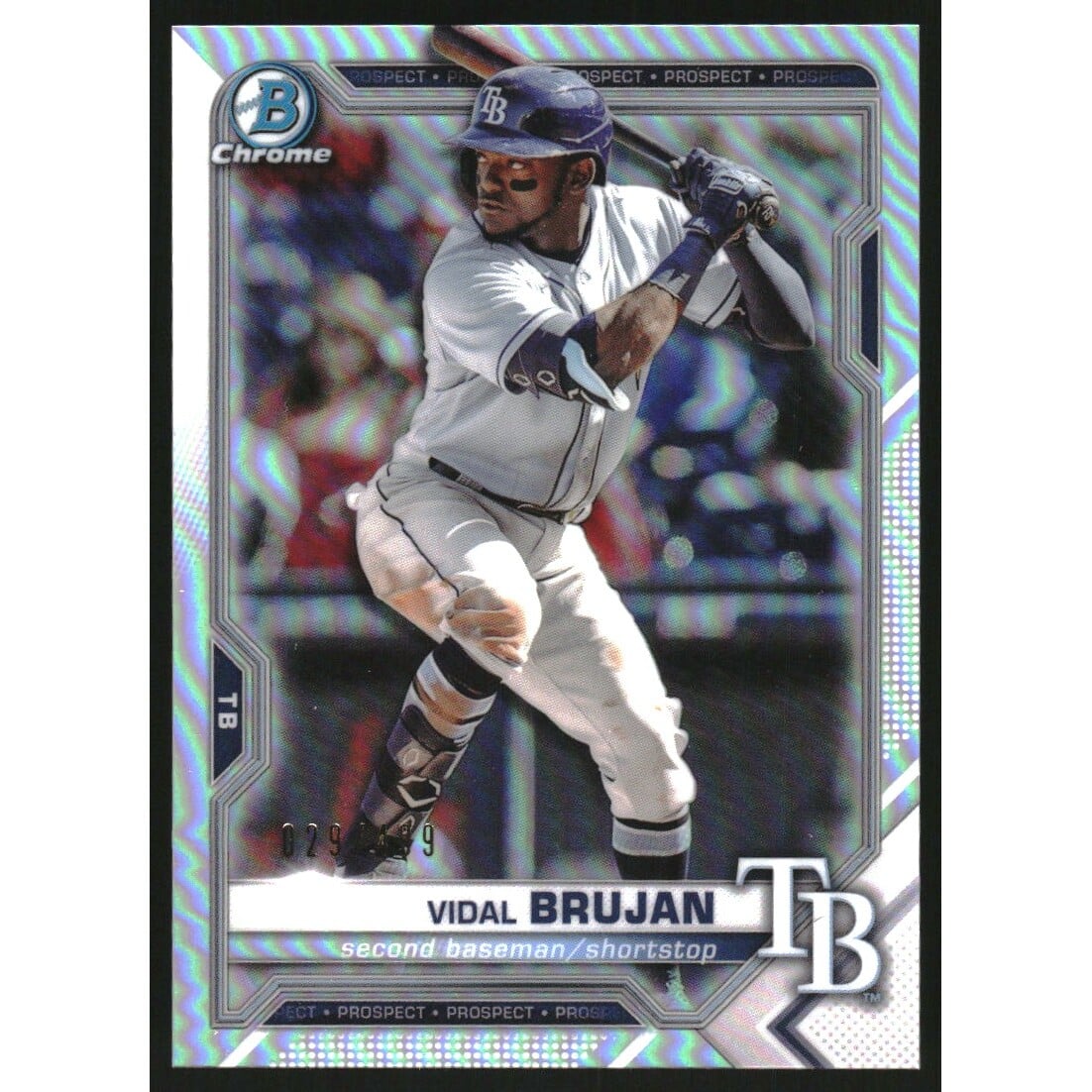 2021 Bowman Chrome Prospects Refractors #BCP19 Vidal Brujan. rookie card picture