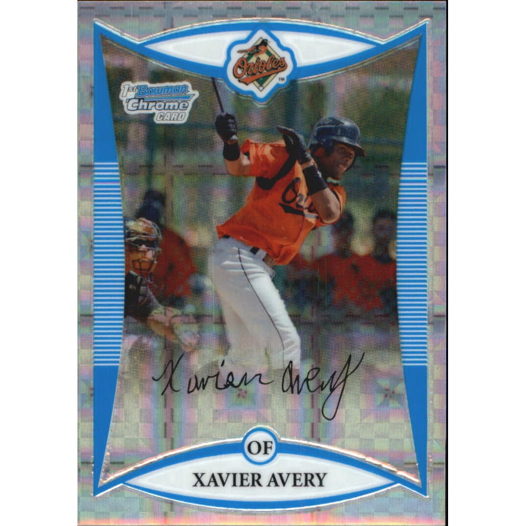 2008 Bowman Chrome Draft Prospects X-Fractors #BDPP24 Xavier Avery DP. rookie card picture