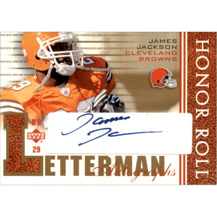 2003 Upper Deck Honor Roll Letterman Autographs Gold #HRLJJ James Jackson. rookie card picture