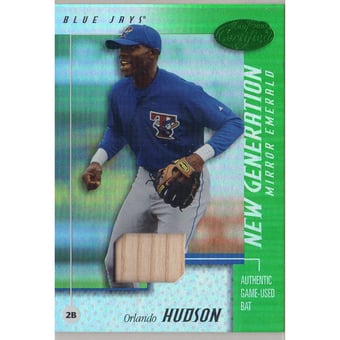 2002 Leaf Certified Mirror Emerald #183 Orlando Hudson NG Bat