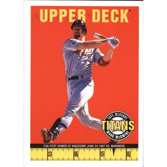 1998 Upper Deck Tape Measure Titans #1 Mark McGwire