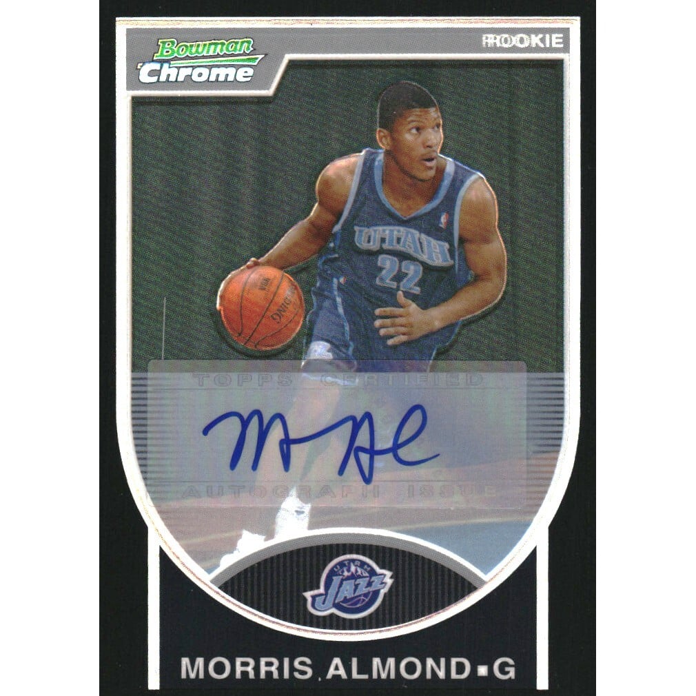 2007-08 Bowman Chrome Refractors Rookie Autographs Black #148 Morris Almond. rookie card picture