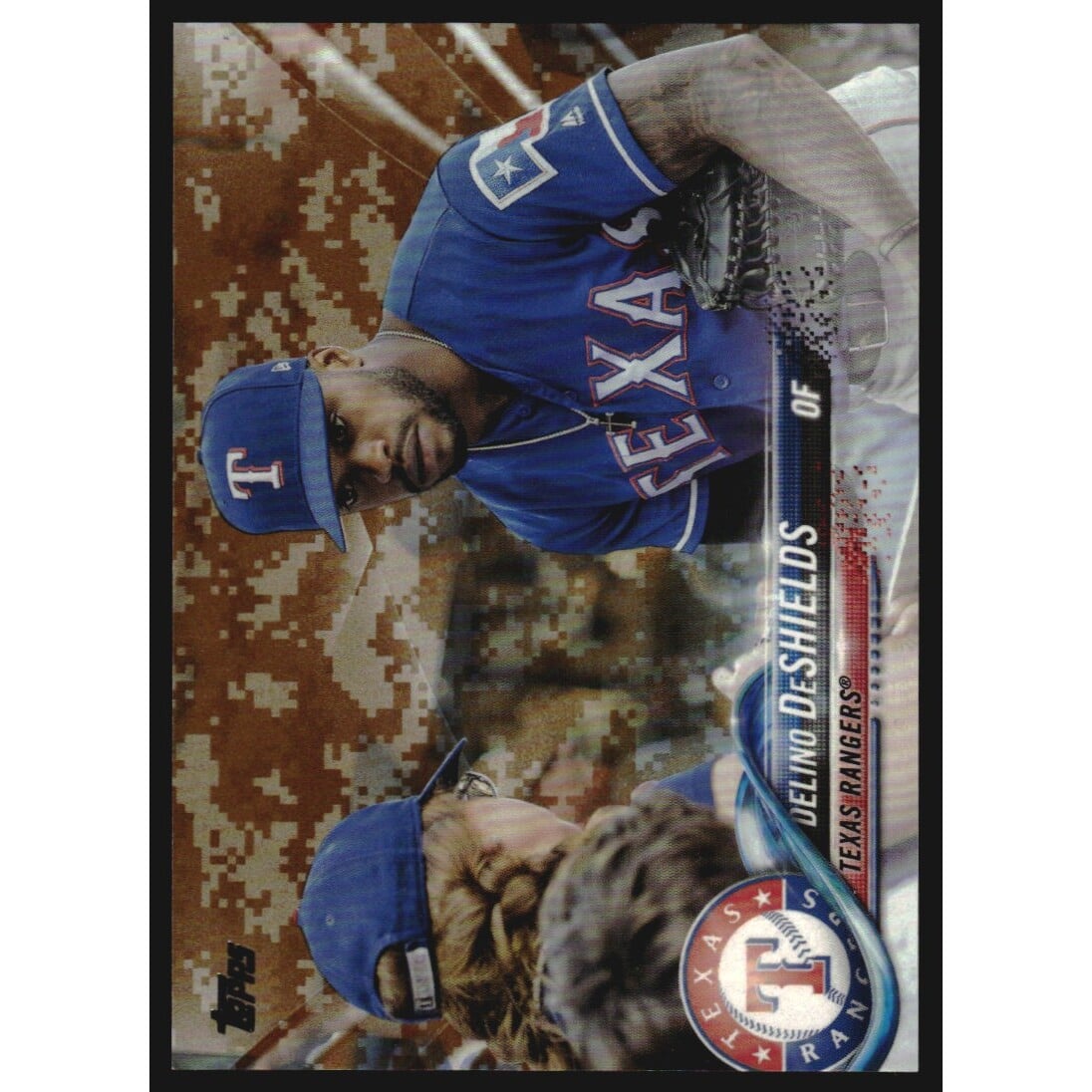 2018 Topps Memorial Day Camo #482 Delino DeShields. rookie card picture