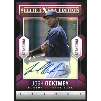 2014 Elite Extra Edition Prospects Signatures Status Purple #59 Josh Ockimey