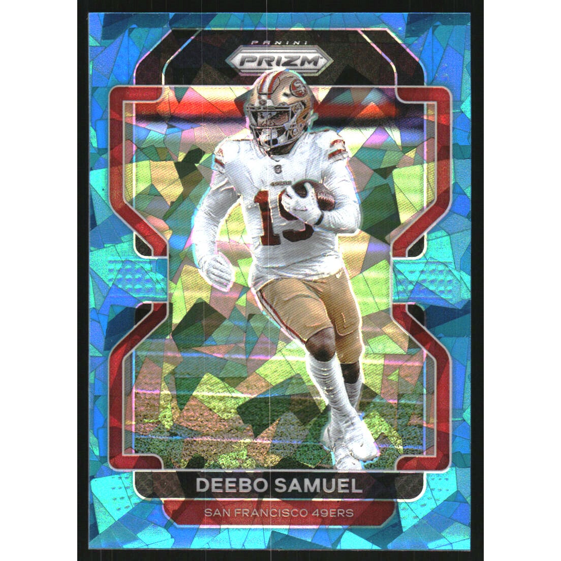 2021 Panini Prizm Prizms Blue Ice #53 Deebo Samuel. rookie card picture