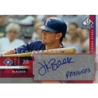 2003 SP Authentic Chirography Young Stars Silver #HB Hank Blalock